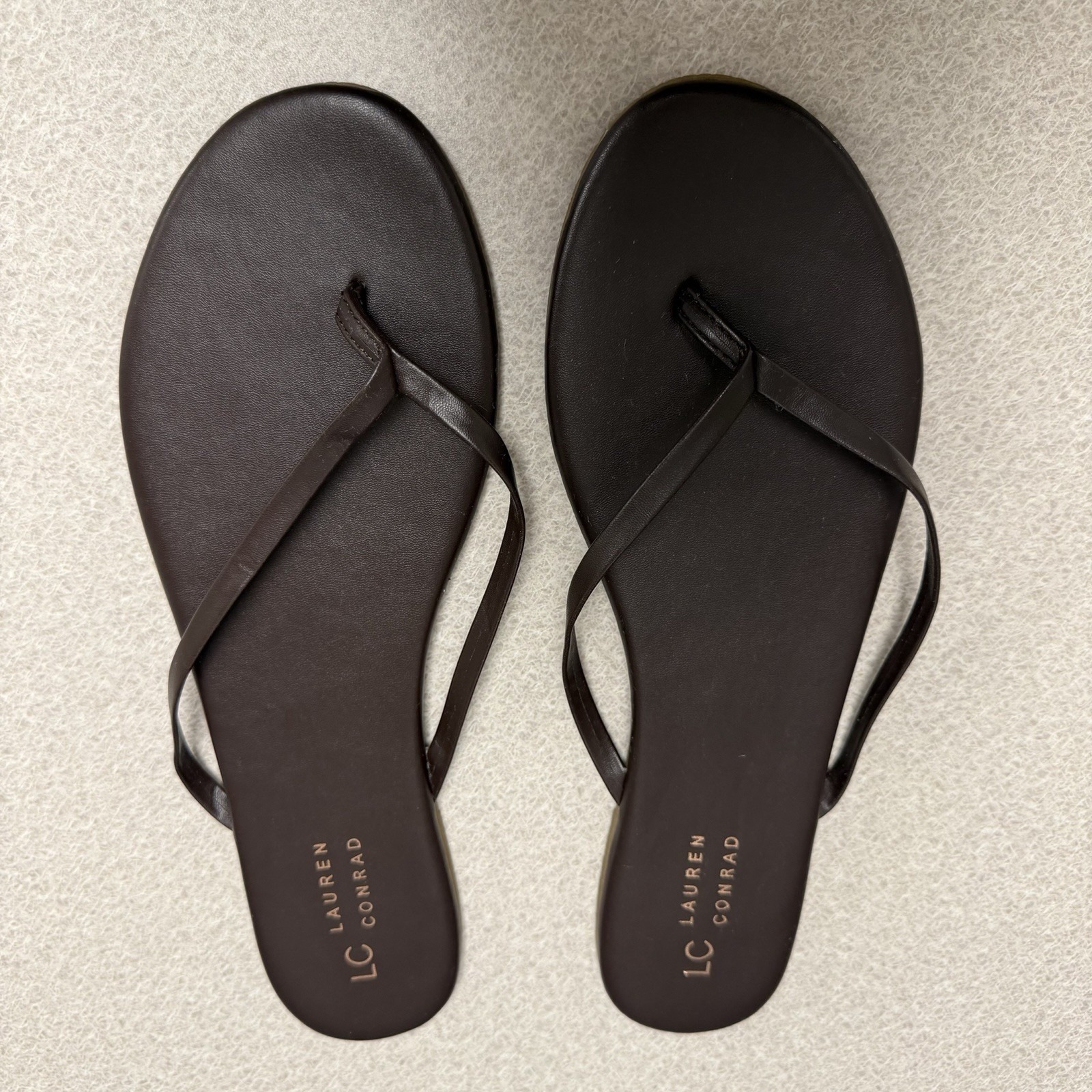 Lc Lauren Conrad Honey2chocolate Women's Flip Flop Sandals Size 11 Brown